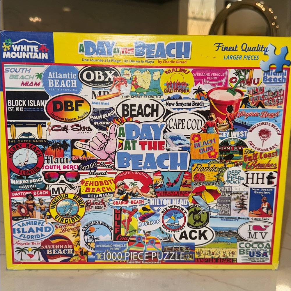 White Mountain A Day At The Beach Jigsaw Puzzle